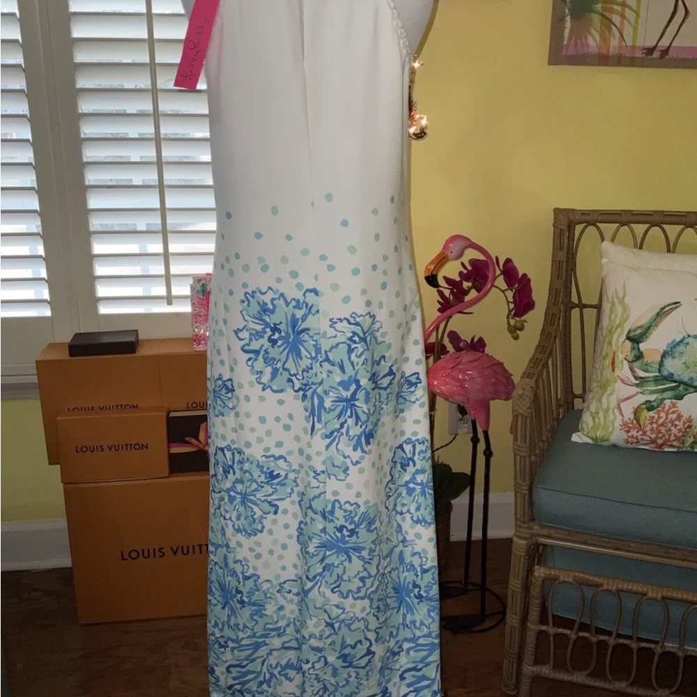 Lilly Pulitzer NWT Pearl Soft Maxi Dress Karma Camellia $268 Size 0,2 - Picture 6 of 12